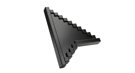 Obraz premium Black lego compatible plate with studs on top isolated on transparent background.