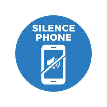 Silence phone icon. phone, mute, silent mode, no sound, ringtone off, do not disturb, meeting and library etiquette. flat vector illustration isolated on white background.