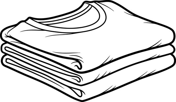 Stack of folded t shirts