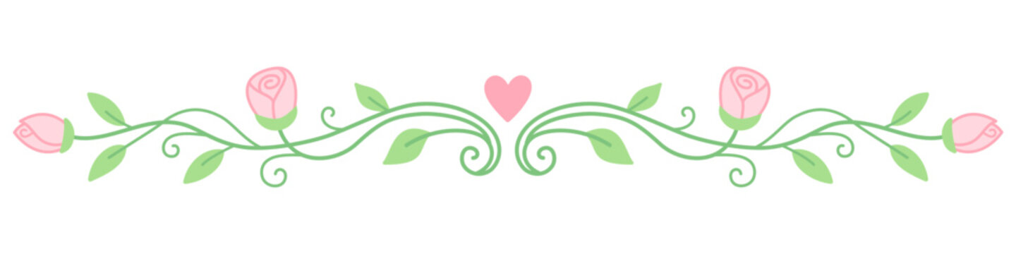 Heart and Floral Ornament 