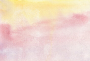 Obraz premium Pastel watercolor gradient with gentle pink and yellow tones