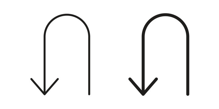 U turn icon