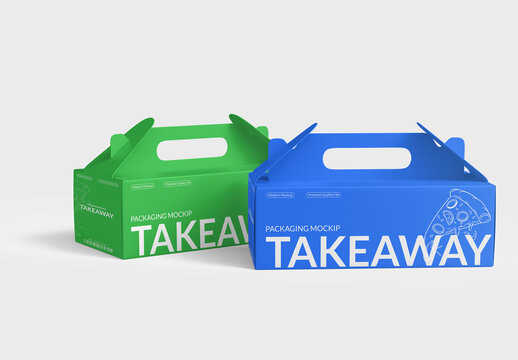 Takeaway Packaging Box Mockup Set