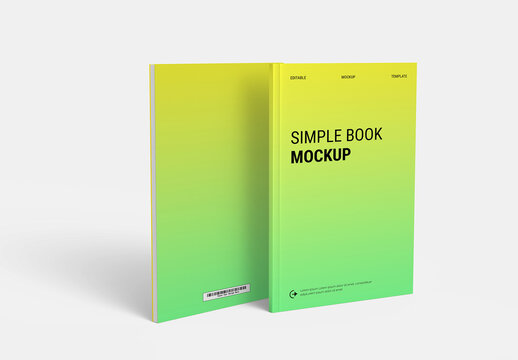Front and Side View Book Mockup
