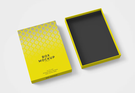 Open Packaging Box Mockup