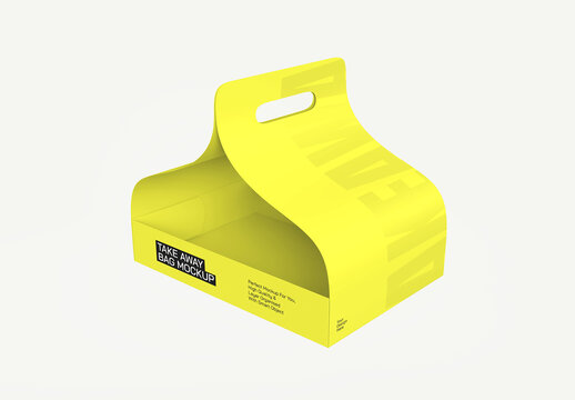 Takeaway Paper Bag Mockup Template