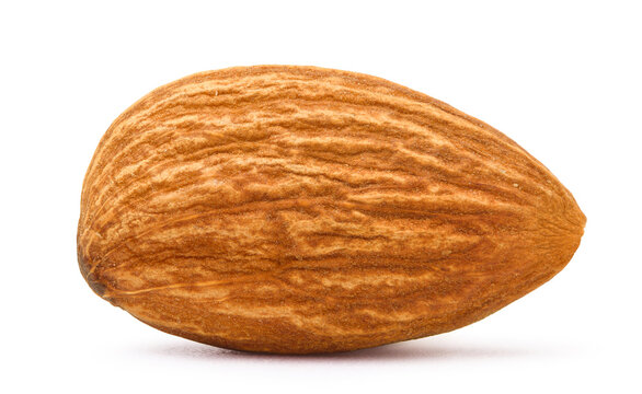 Close-up Almond nut isolated on white.