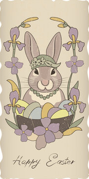 easter card with bunny