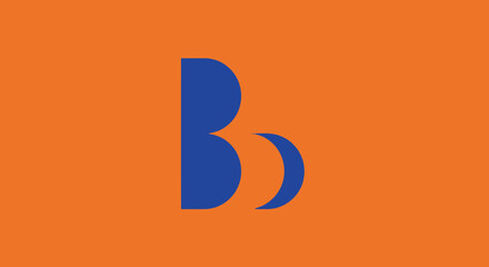 Large blue letter B logo symbol. © Risqi