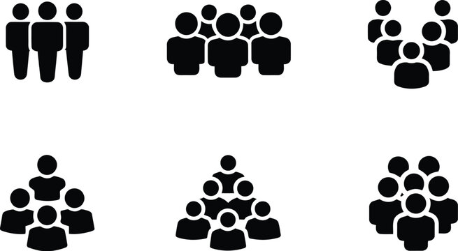 Various group sizes represented by silhouettes of people icons