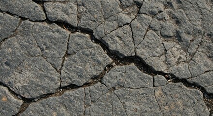 Obraz premium A macro shot of a curled, cracked, and dry earth surface with deep fissures