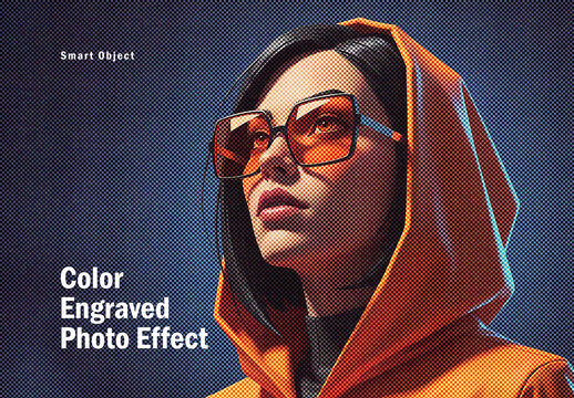 Color Engraved Photo Effect