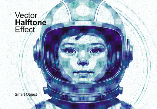 Vector Halftone Photo Effect