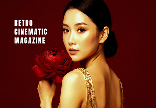 Retro Cinematic Magazine Photo Effect