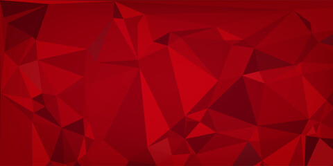 Obraz premium Abstract Red Geometric Background with Polygonal Triangle Pattern. Modern Trendy design in Vector Illustration