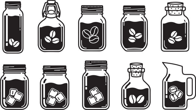 Variety of energy drink cans with different logos and themes Vector