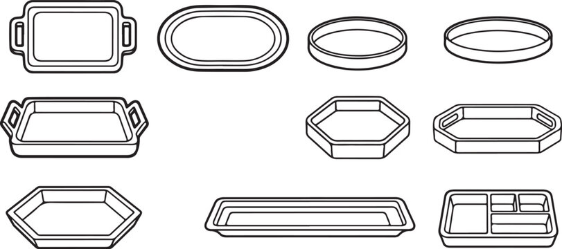 Assortment of geometric shapes and objects drawn in 3d isometric perspective Vector