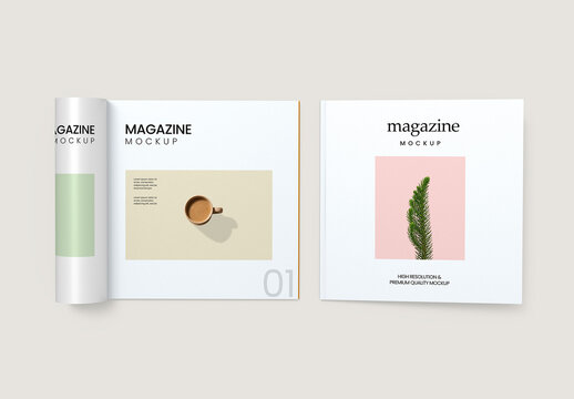 Landscape Open Magazine Mockup