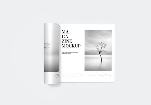 Landscape Magazine Book Mockup