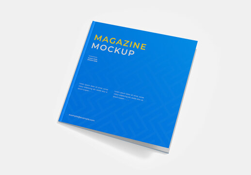 Square Magazine Cover Mockup
