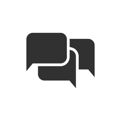 Fototapeta premium Message bubbles icon. Online chat and digital conversation. Monochrome black and white symbol