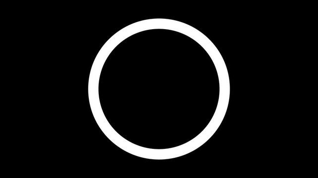 2D Animated Circle Tap Icon with Ripple Effect. Minimalist Tap Gesture Animation for Mobile App UI. 2d loop animation