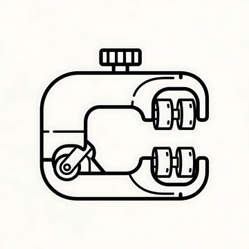 Mechanical device technical drawing.