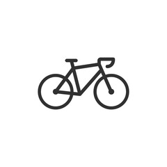 Obraz premium Classic bicycle icon. Urban transport and cycling mobility concept. Monochrome black and white symbol