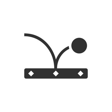 Animation graph editor icon. Keyframe motion curve and animation control concept. Monochrome black and white symbol