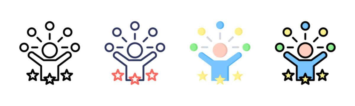 Leader icon set multiple style collection