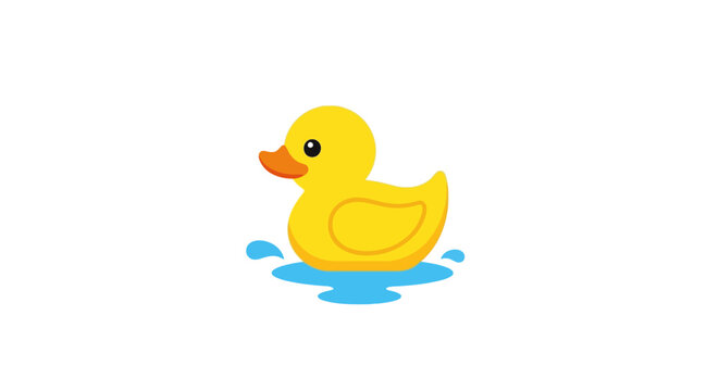 Rubber Duck In Water.