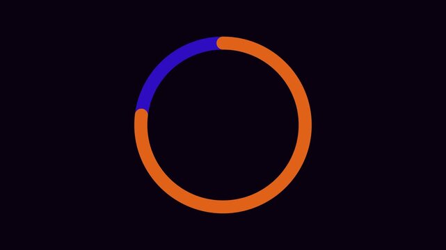 Loading circle animation, Animation spinning load icon with alpha layer transparent background, waiting for download.