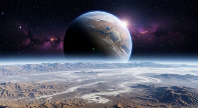 Planet earth space view