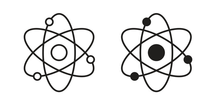 Physics icon in line design. Editable stroke icon.
