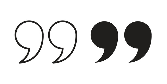 Quote right icon in line design. Editable stroke icon.