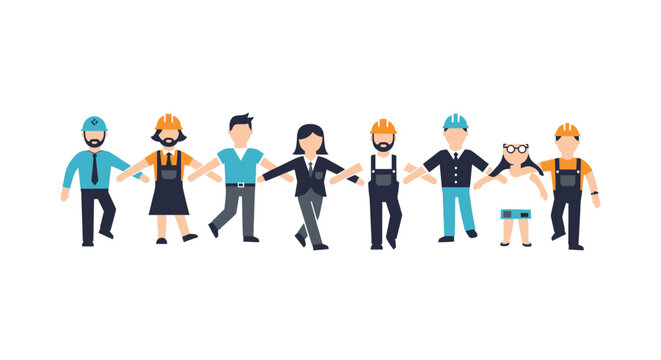 Diverse group of people standing together.