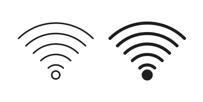 Wifi icon in line design. Editable stroke icon.