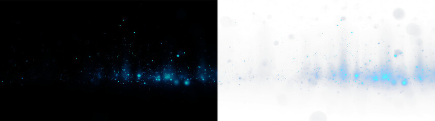 Obraz premium Design of blue and white abstract shapes on a transparent background for creative projects and digital art