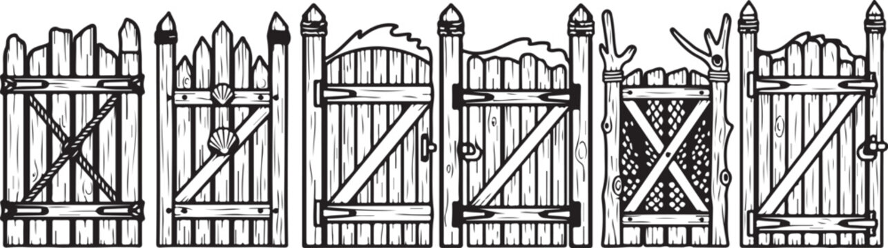 Classic gothic style stained glass windows in a church facade Vector