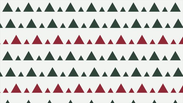 Minimalist Dark Green and Red Geometric Triangle Pattern Modern Scandinavian Aesthetic Seamless Style Background for Festive Holiday Gift Wrap and Textile Design
