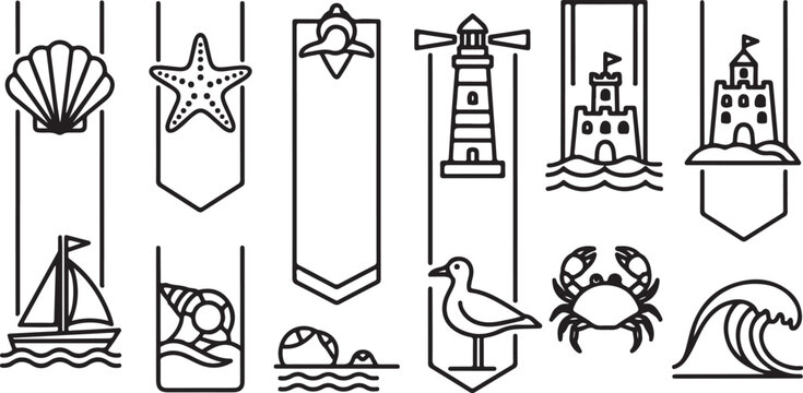 A collection of various artistic and decorative objects on display Vector