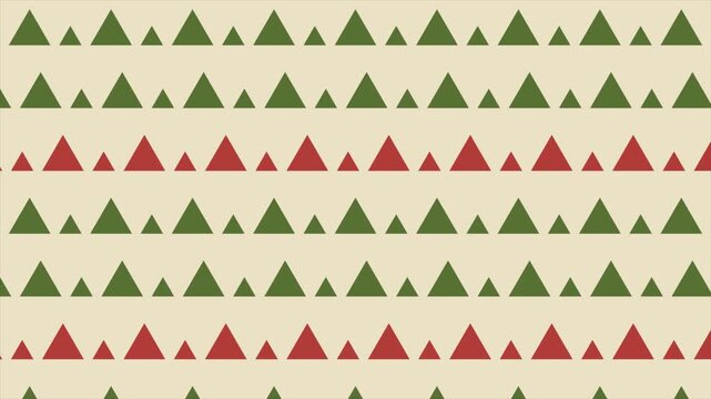 Red and Green Triangle Geometric Pattern Minimalist Flat Design Festive Christmas Background for Holiday Wallpaper and Gift Wrap Paper