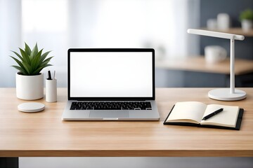 Fototapeta premium laptop on table