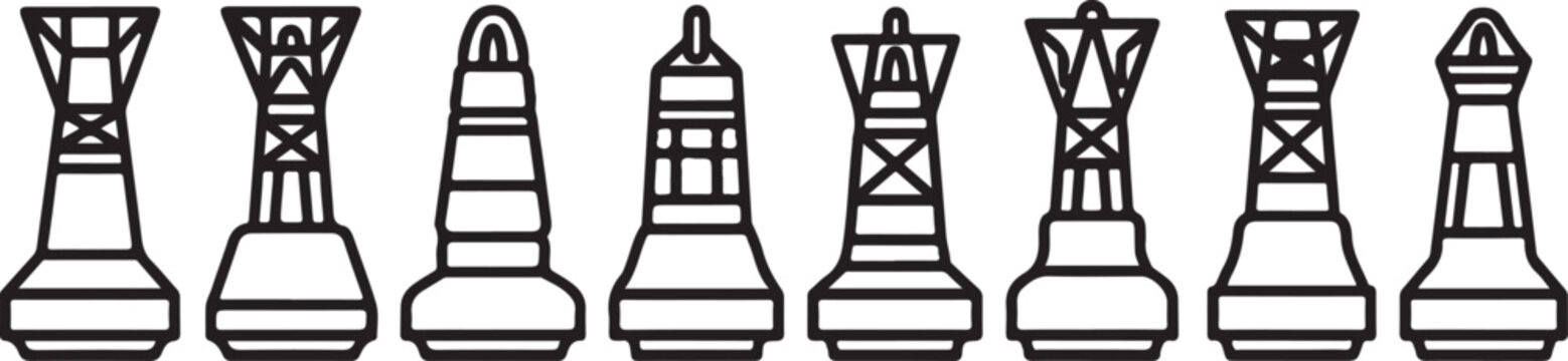 Sketches of vintage hourglasses with intricate patterns and simple designs Vector