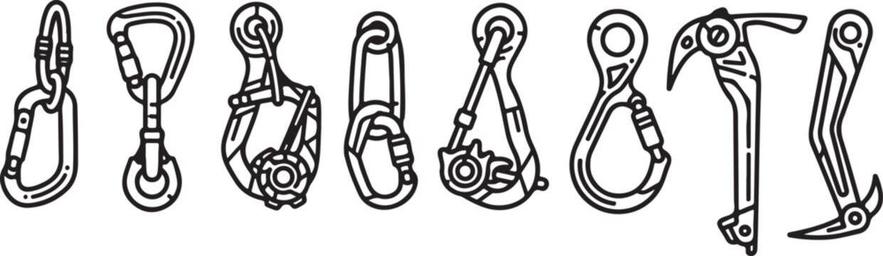 Collection of handbag and bag line drawings in various styles Vector