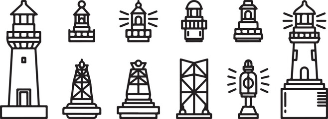 Fototapeta premium A collection of architectural drawings of various building types and styles Vector