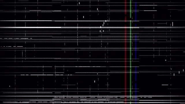 Digital Glitch VHS Texture &ndash; Scanline Distortion Overlay Video Transition Loop