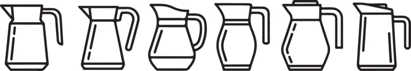 Black line art of the letters h, b, d, g, and m in a row Vector © Alex