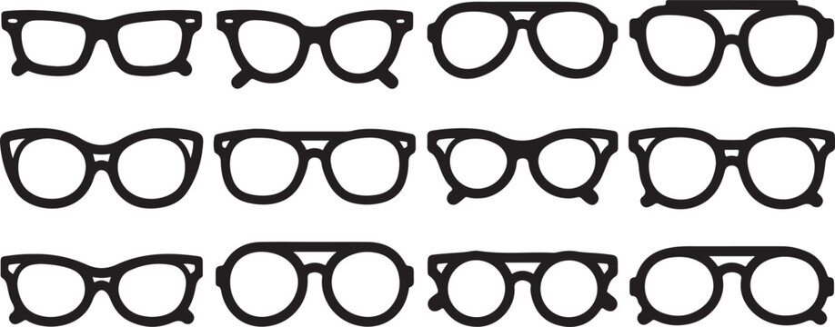 Black circle patterns arranged in a 3x4 grid layout Vector