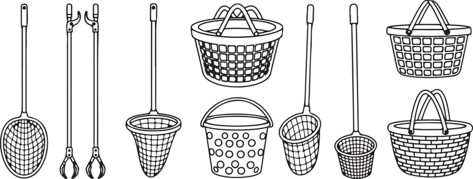 A collection of wireframe animals and objects with geometric bases Vector